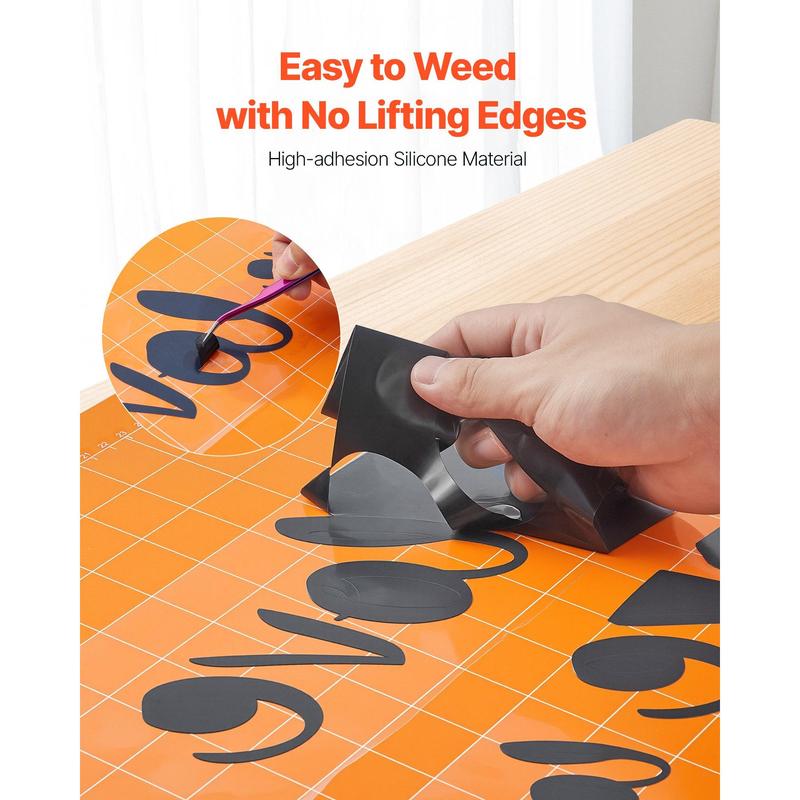 VEVOR Heat Transfer Vinyl, 12 in x 70 ft, Glossy Black HTV Iron on Vinyl Roll, Easy to Cut and Weed, Strong Adhesion, Compatible with Cutting Machines, for Various Materials, T-shirts, Pillows, Hats