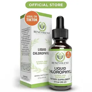 Liquid Chlorophyll Drops (4 Month Supply) Healthcare Supplement - Natural Deodorant and Detox - Gut Support Healthcare Liver