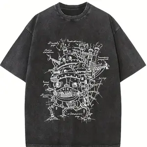 valentine shirts Howl’s Moving Castle Shirt, Studio Ghibli Shirt, Anime Shirt, Vintage T-Shirt,Unisex Cotton Crewneck T-Shirt Menswear Womenswear Underwear Streetwear Top