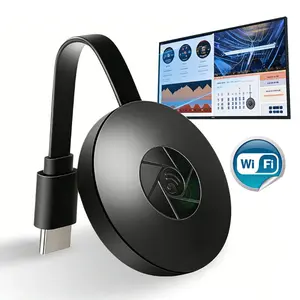 1080P Wireless HDMI Display Adapter, 2.4G WiFi Screen Mirroring Dongle, Supports Miracast AirPlay DLNA, Plug and Play, No App Required, Compatible with iOS Android Phone Laptop to TV Projector Monitor, Wireless HDMI Transmitter Receiver