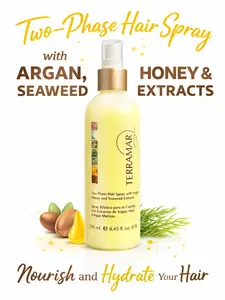 Spray Bifásico para el Cabello con Extractos de Argán, Miel y Algas Marinas