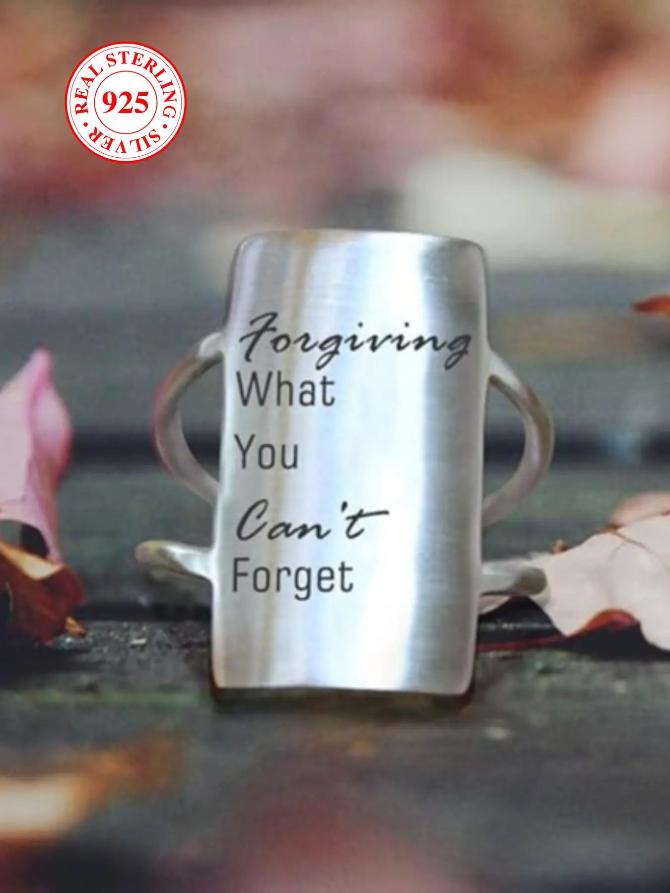 925 Sterling Silver Vintage Square Engraved Ring, Fashion Promise Ring for Women & Men, Trendy All-match & Exquisite Jewelry for Birthday Gift