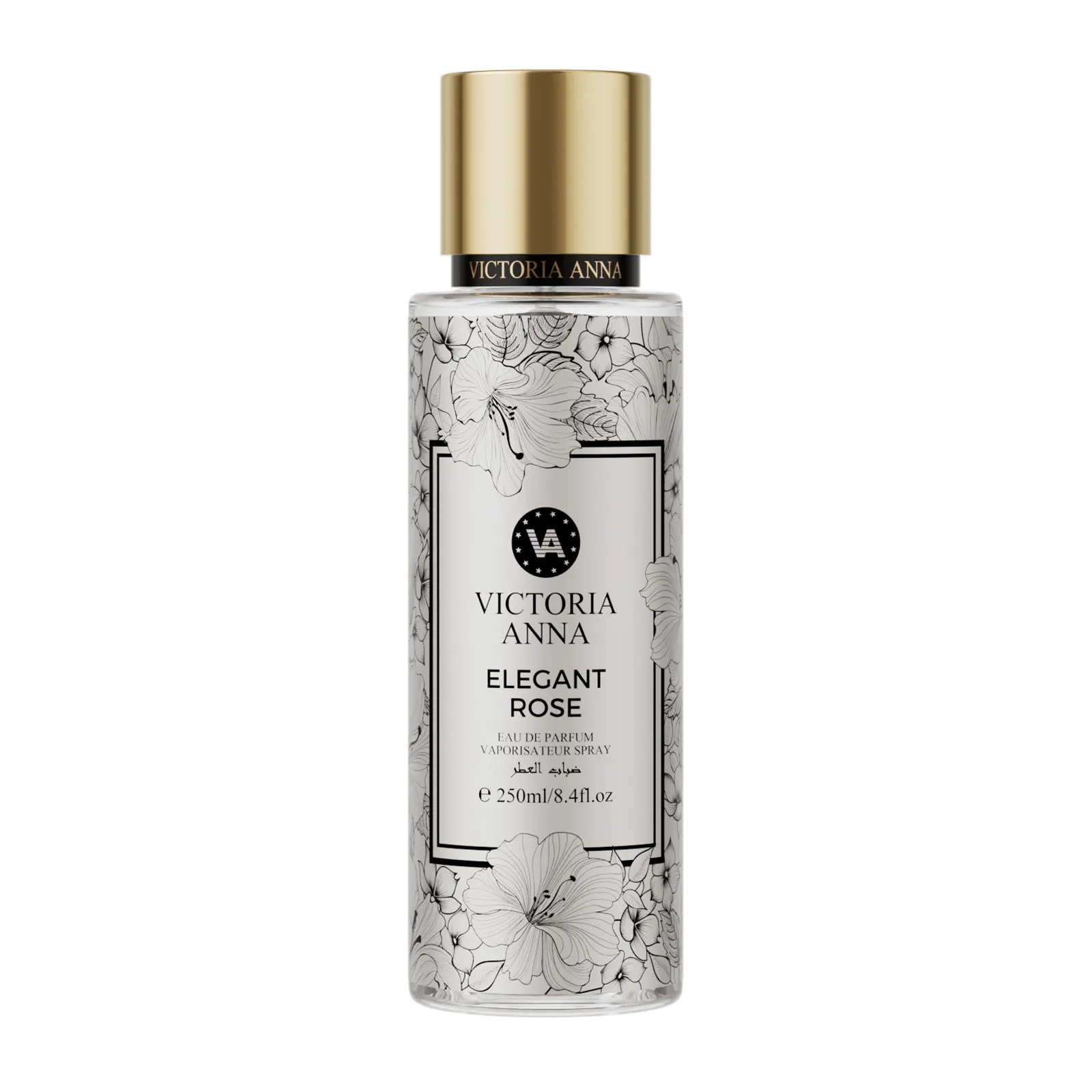 Elegant Rose Eau de Parfum Hair & Body Mist, 250ml Long-Lasting EDP Sprays for Women, Elegant Scent with Floral, Fruity, and Musk Notes, Single Item, Adults, Natural Blend, Bottle, Body Fragrance