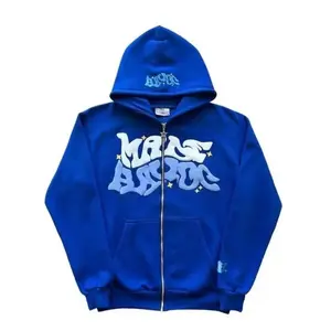 Y2K Streetwear Oversized Zipper Hoodie ¨C Men¡¯s Trendy Star Print with Bold Lettering| Casual & Versatile Fashion Sweatshirt