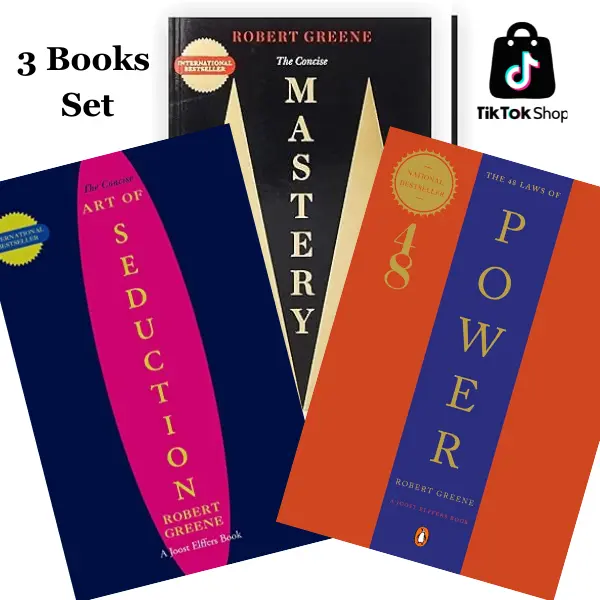 Set of 3 Books By Robert Greene The Concise Collections (The Concise 48 Laws Of Power, The Concise Mastery & The Concise Art of Seduction)