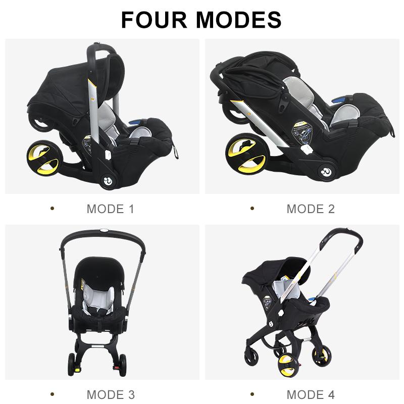 (No Base)Baby Stroller with Free Bag ,Newborn Stroller,Foldable Stroller Legs,Equipped with Chest Clip,One-Click Contraction Function,Alloy Metal Material,4-wheel Travel Toddler Stroller