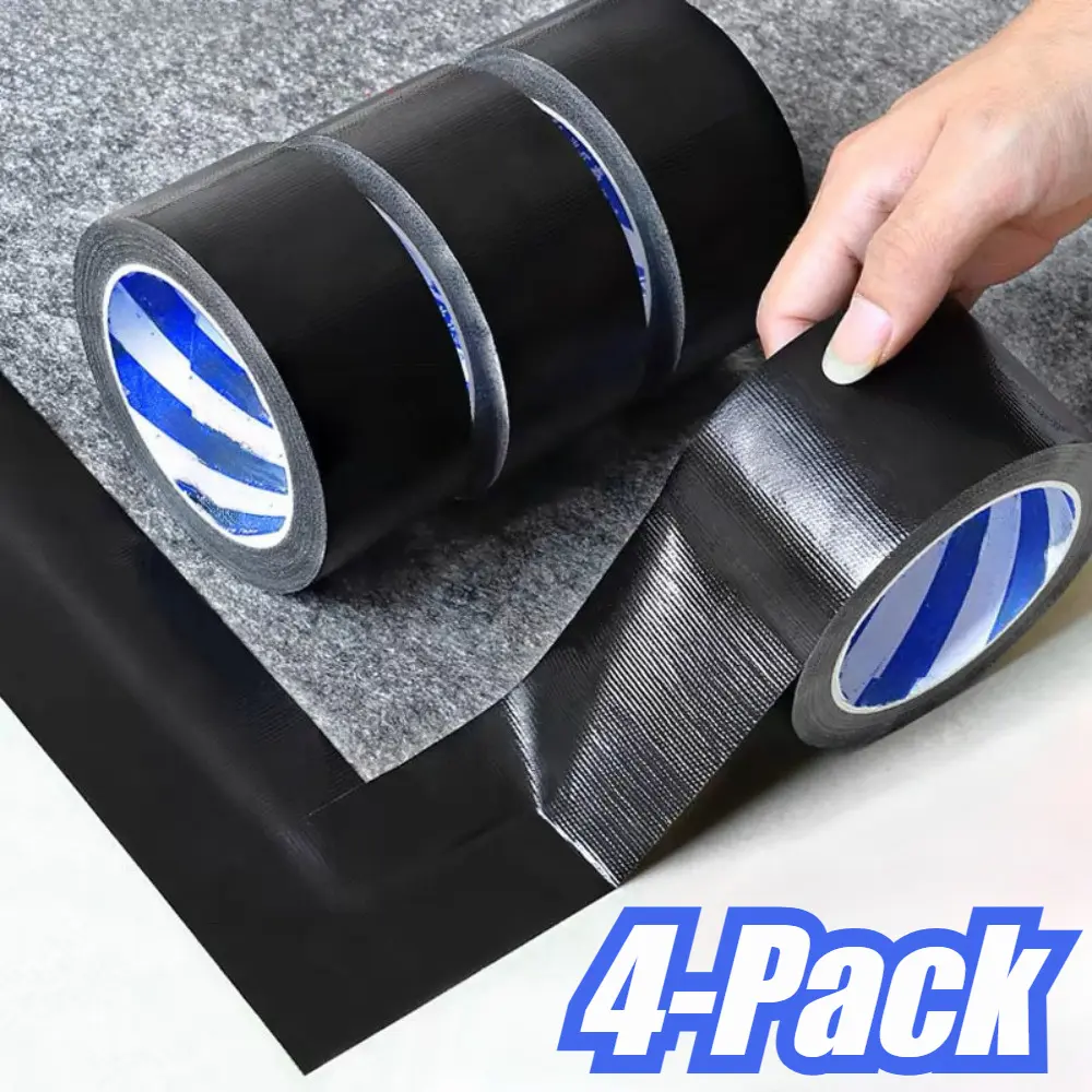 4 Rolls Industrial Strength Tape 2.3in X 32.8ft, No Residue Removal Multi-Surface Adhesive for RV Camping Gear, Automotive Repairs & Outdoor Equipment, Weatherproof Emergency Fixing Tape