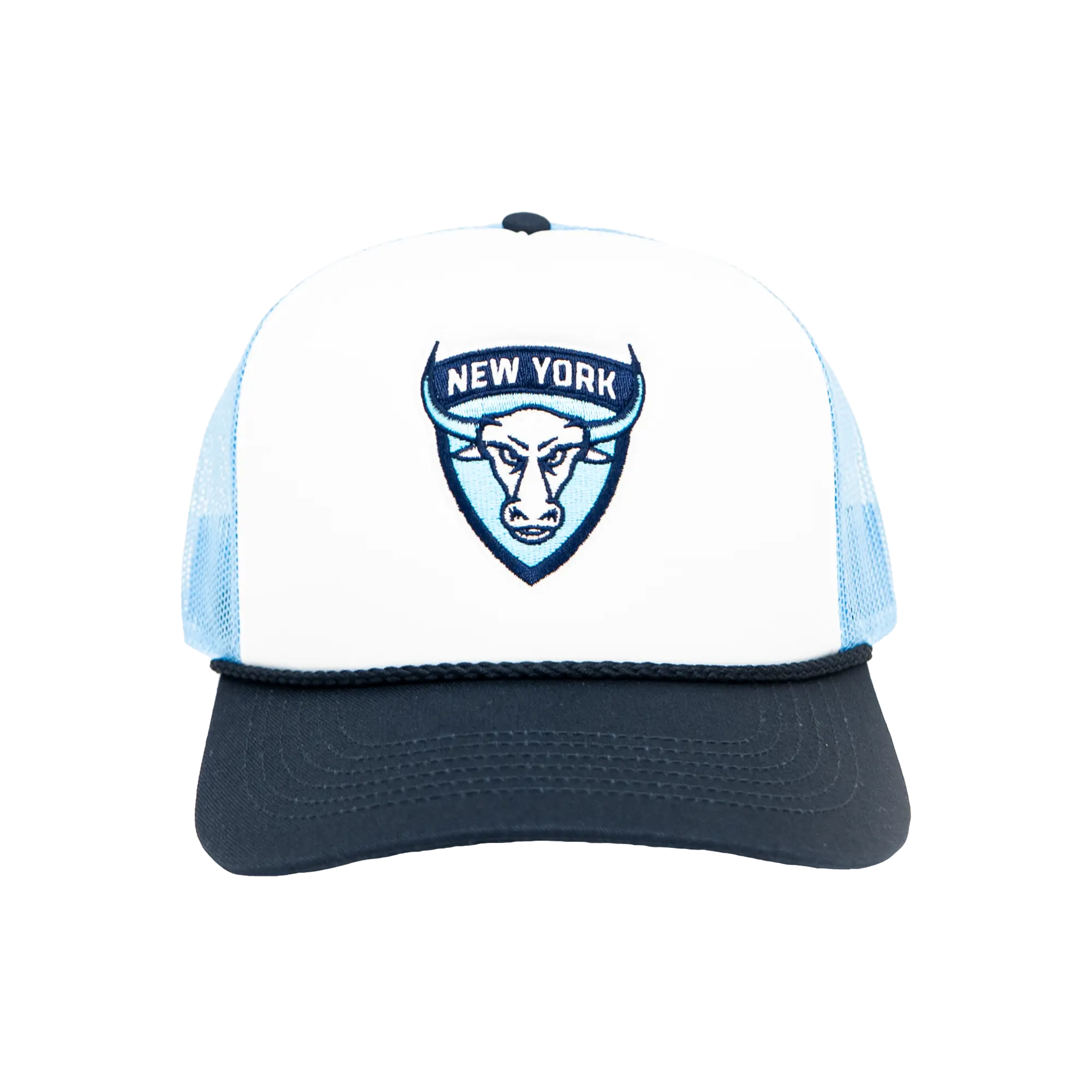 New York Atlas Trucker Hat - Airbrushed New York Graphic, Athletic Style Foam Mesh Design for Everyday Wear with Bold Look, Airbrushed New York Graphic Hats, Athletic Style Hats