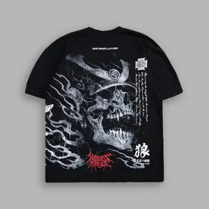 Darc Samurai "Side By Side" Series Premium Tee in Black - Gym & Fitness Streetwear American Fitness Graphic Premium Tee Oversized Incredibly Soft 100% Cotton for Everyday Wear