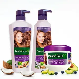 Nutribela 15 Enzimoterapia Shampoo 400mL + Acondicionador 400mL + Tratamiento 300mL (3 Pack)