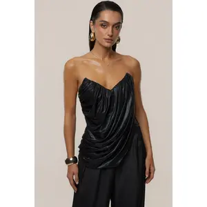 Black Soirée Metallic Top