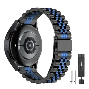 Stainless Steel Watch Band 20/22mm Smartwatch Strap, Compatible with Samsung/huawei/xiaomi/mi Smartwatch, Durable Scratch-Resistant, Business Casual Style