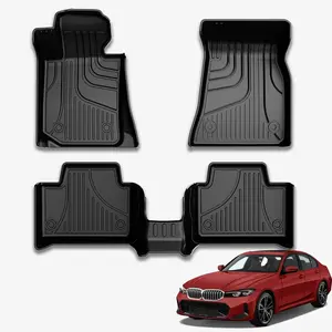 Floor Mats Compatible with 2019-2025 2026  3 Series (Only Sedan) 330i 330e M3 M340i TPE  Weather Custom Fit Floor Liner for 3 Series 1st & 2nd Row  Mats Black
