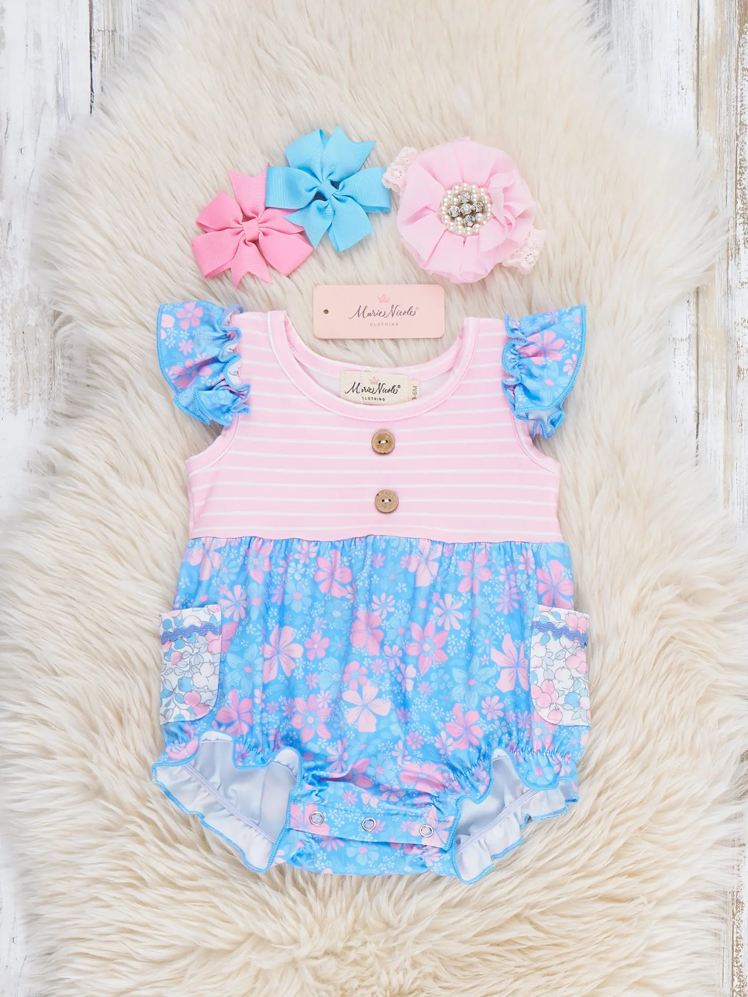 Garden Blooms Ruffle Bubble Romper