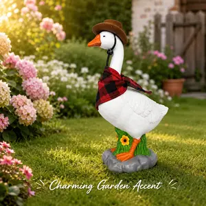 Realistic Goose Resin Statue, Garden Animal Sculpture for Yard Decoration, Holiday Lawn Ornament, Unique Outdoor Decor Piece
