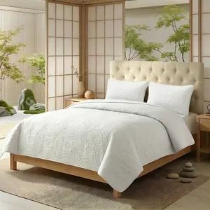 Ultrasonic 2/3-Piece Embossed Bedspread Coverlet Set – Lightweight All-Season Bedding, Soft Microfiber with Pillowcases, Machine Washable, Sizes Twin/Queen/King, bed accessories