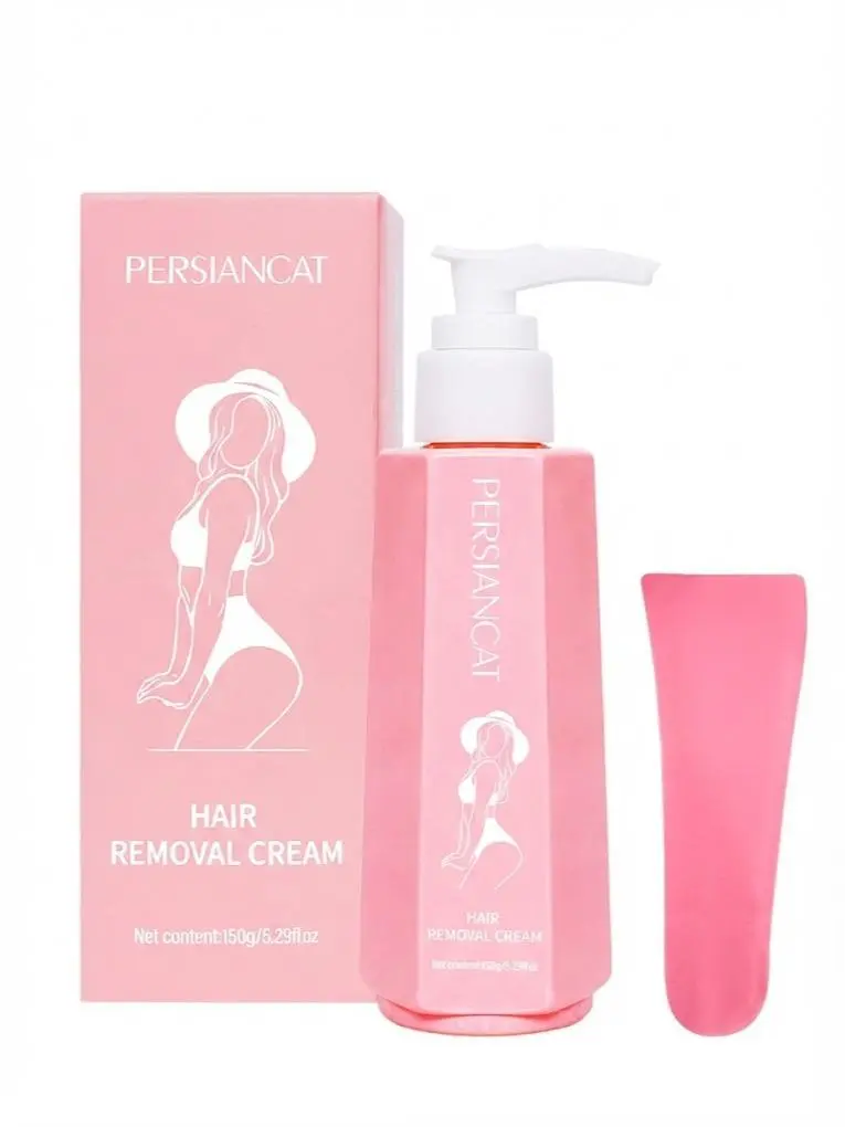Women's Moisturizing Hair Removal Cream for Sensitive Skin - 150g Strawberry Scent, Pain-Free Waxing & Razor Alternative for Bikini Line & Legs, Smooth Skin Moisturizer, Body Care, Waist, Adults, 8-Min Action, Any, Easy Apply, Bottle, Bpa Free, Allantoin,