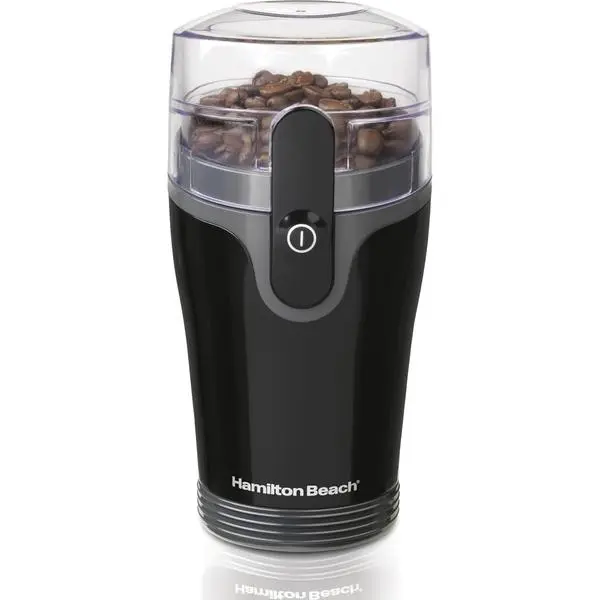 Hamilton Beach Fresh Grind Electric Coffee Grinder For Up To 12 Cups | Grinds Coffee Beans, Spices & More | Stainless Steel Blades | Easy-Clean Removable Chamber | Black | 80335RG