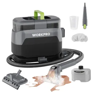 #JumpstartSale WORKPRO Steam Portable Carpet and Upholstery Cleaner, 16KPa Upholstery Cleaner Machine with Steam & Heating System, 4 Cleaning Modes & Versatile Tools, Spot Cleaner for Pet Stains, Couch, Car Seat