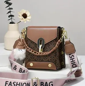 Chic Mini Crossbody Phone Purse for Women - Fashionable Faux Leather Shoulder Bag with Wide Strap, Detachable & Keychain Included