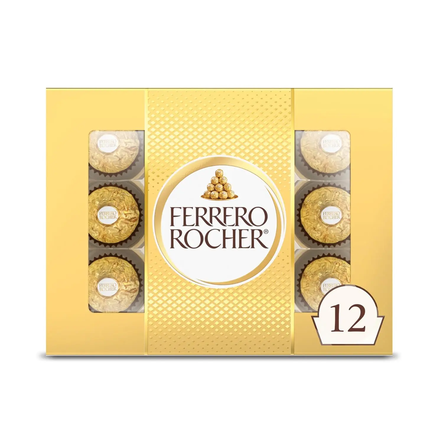 12 Count, Gourmet Milk chocolate Hazelnut, Chocolate Gift Box, Individually Wrapped, 5.3oz