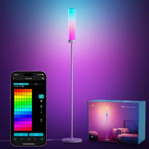 Lepro O1 AI Smart LED Floor Lamp, 2300LM RGBCW & CCT Standing Lamp, APP/WiFi Control, Alexa/Google Assistant Enabled, Music Sync, DIY Mode, Lamps for Living Room, Bedroom, Office, Party