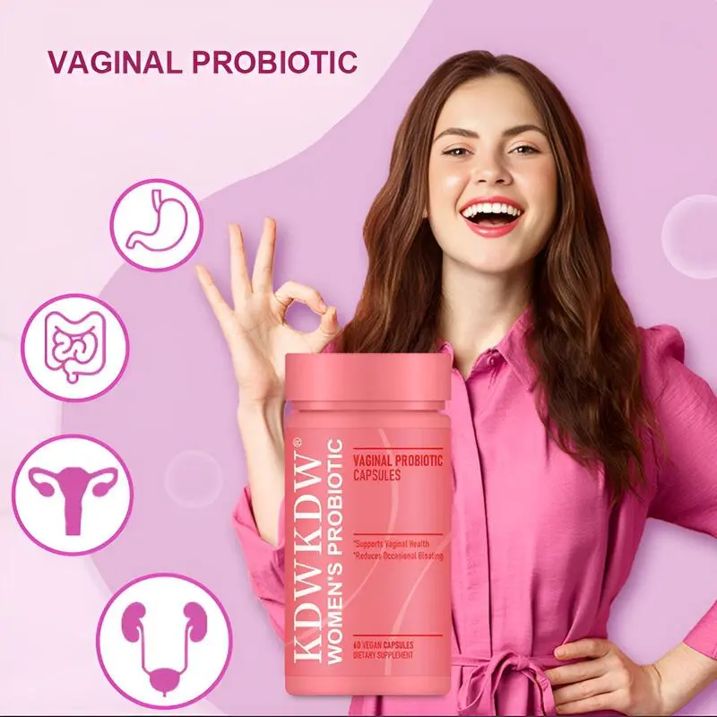 Women's Probiotics -60 Capsules (bottle of 1)- pH Balance with Prebiotics& Lactobacillus Probiotic Blend，UTl Relief, Odor &Discharge Support