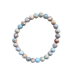 Carolina Blue Sea Sediment Jasper 6mm Bracelet