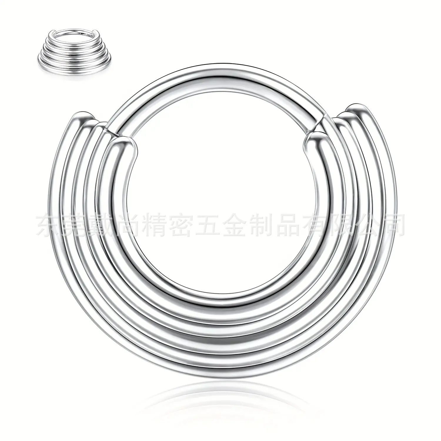 Steel colored five layer