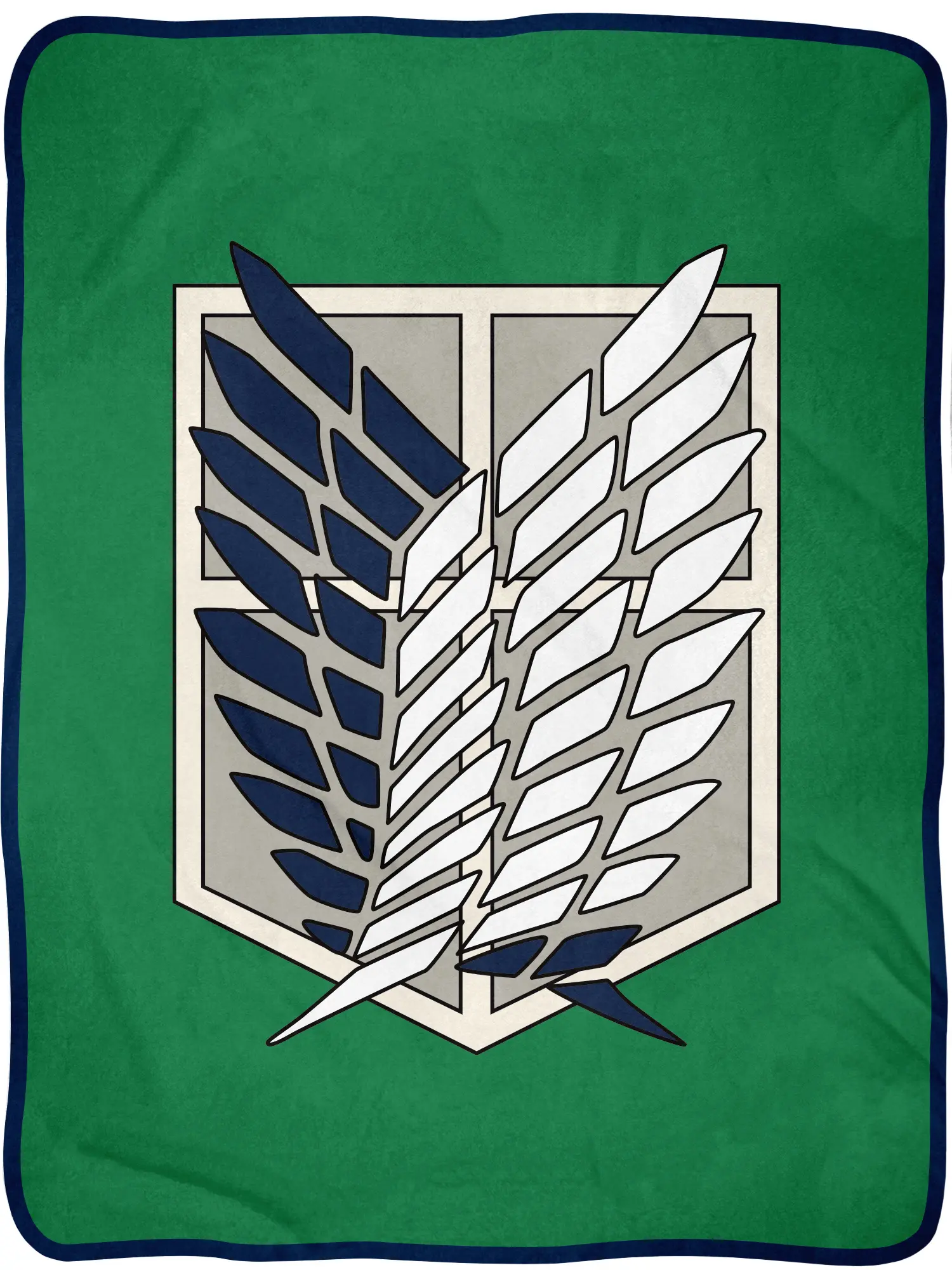Attack on Titan Throw Blanket - Scout Regiment Logo Fuzzy Soft Fleece Throw Blanket For Bed or Couch 46" X 60"