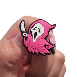 Ghost Face Halloween Horror Croc Charm