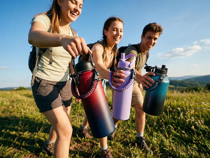 1 Gallon Vacuum Flask Water Metal Bottle Jug with Straw & Spout Lid - 32/40/64/128oz Stainless Steel Insulated Water Bottle,Cold-48h Hot-24