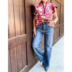 Judy Blue "JUDY" High Rise Hidden Button Fly Straight Leg Jeans
