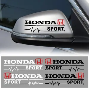 2PCS Car Stickers Decal For Cars Rear View Mirror Decorative Sticker For Honda Mugen Power Civic Accords CRV Hrv Jazz CBR VTEC VFR Accessories Car Decals