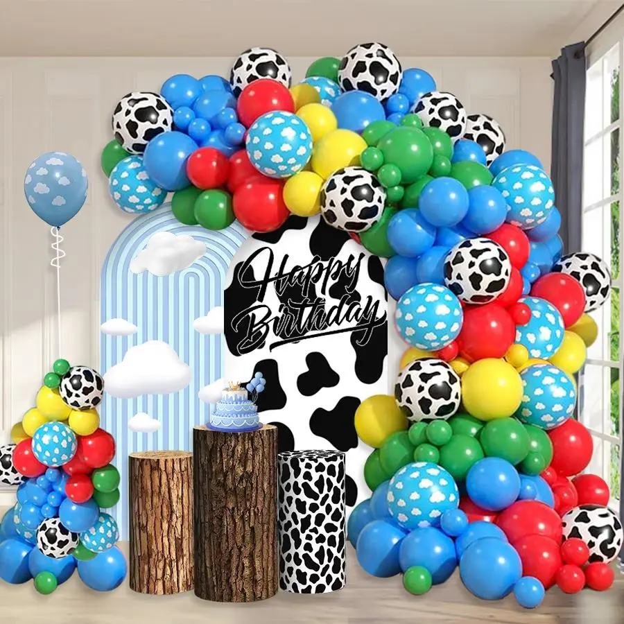Cartoon Toy Theme Balloon Arch Decoration Kit, Colorful Balloon Garland Set, Balloon Arch Kit for Birthday Party Graduation Baby Shower, Kid Birthday Party Balloon