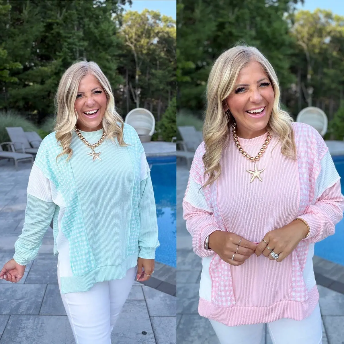 Sweet Melody Plaid Top