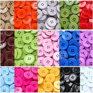 1 Inch (25mm) 15 Colors Assorted Buttons Sewing Flatback Button Multicolors Pack of 90 with Box (Each Color 6 count)