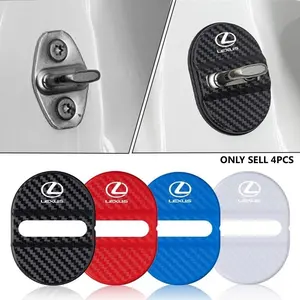 4pcs Car Door Lock Protective Cover, Plastic Anti-Rust Sleeve Cushion, Comprehensive Protection, car stickers, Fits Lexus Rx330 Is250 Ct200h Es300h Rx350 Is300h Nx300h Ux Gx470 Lx570 Ls430