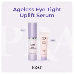 PRAI Beauty Ageless Eye Tight Uplift Serum - Instant Lifting & Tightening for Brows & Eyelids - Idealift, Nulastic Silk, PRAI Oil - Smooth Fine Lines & Brighten the Eye Area - Dramatic Lift & Youthful Look Skincare Tightening Smooth Radiance Moisture
