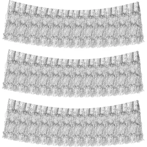 Foil Tinsel Fringe Garland Metallic Fringe Banner - 20FT Tinsel Strands Icicles for Tree Party Decoration Parade Floats