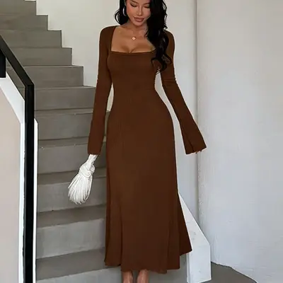 Knit Lace Mock Neck Dress Skims - TikTok Shop