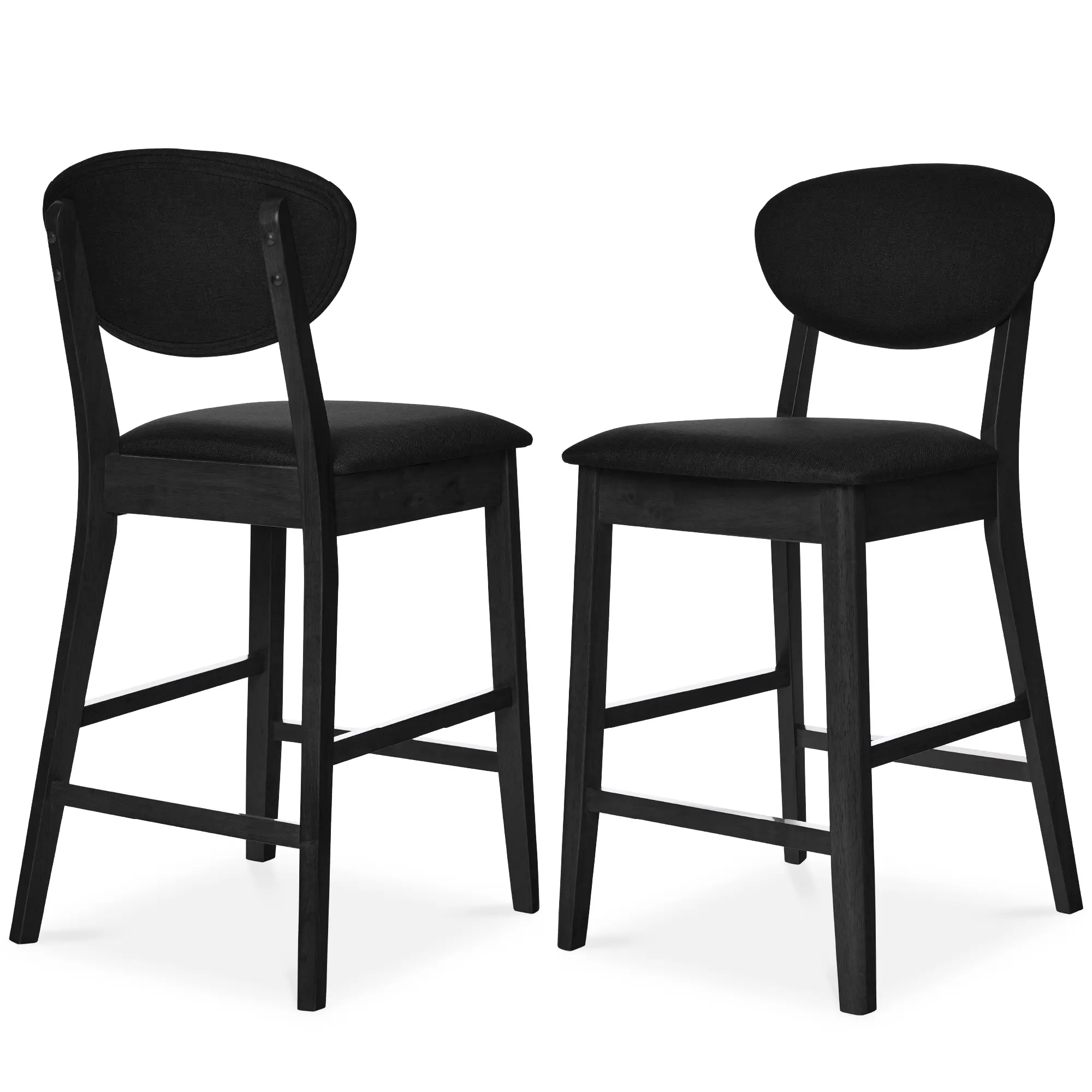 Best Choice Products Set of 2 Counter-Height Bar Stools, Armless W/Upholstered Seat Cushion & Backrest Best Choice Products Set of 2 Counter-Height Bar Stools, Armless W/Upholstered Seat Cushion & Backrest