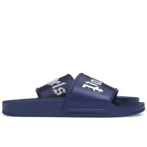 Palm Angels Men's Pool Slides Dark Blue White SS23, from StockX
