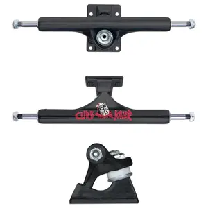 Slappy Skateboard Trucks Curb Killer II Hollow Inverted Matte Black 8.5"
