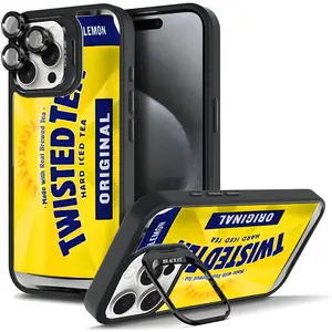Twisted Tea Tough Magsafe Casing For iphone 16 15 14 13 12 11 PRO PLUS MAX Hard TPU Metal lens frame Film Hard Shockproof Protection Anti-Drop Protective Protector Camera Holder Phone Cases Shell Cover Magnetic Smartphone