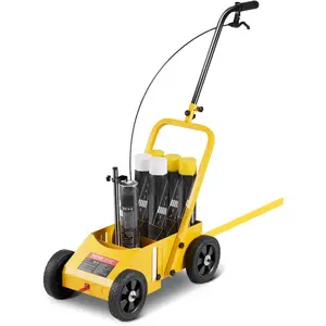 VEVOR Striping Line Marking Machine, Heavy Duty Parking Lot Striping Machine with Adjustable Width, Compatible with Professional Inverted Striping Spray Paint, for Roads, Sports Field, Yellow