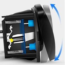 Nilight LED Light Bar Rocker Switch STEREO Rocker Switch 5 Pin Laser On/Off Switch 20A/12V 10A/24V Switch Jumper Wires Set (90006B)