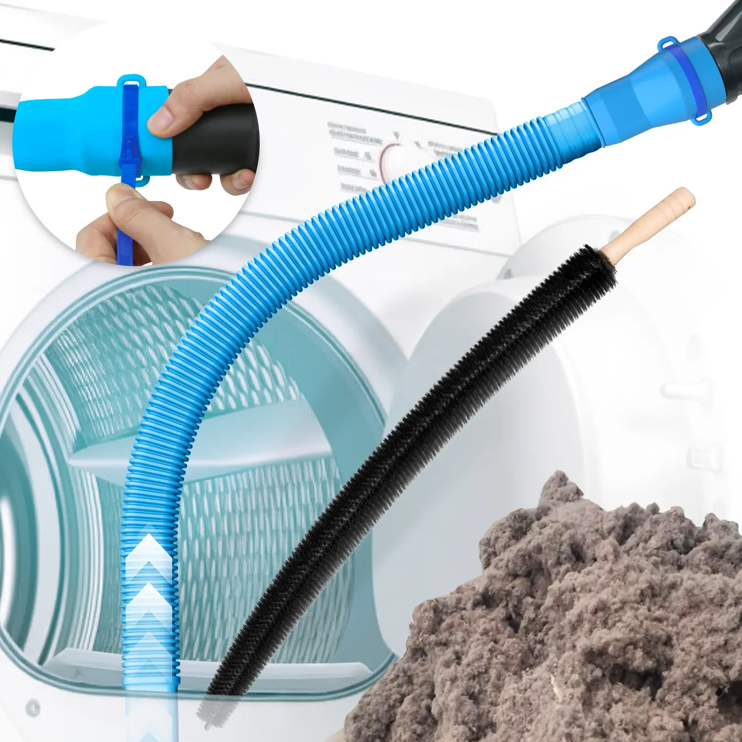 Vacuum Hose With Lint Brush