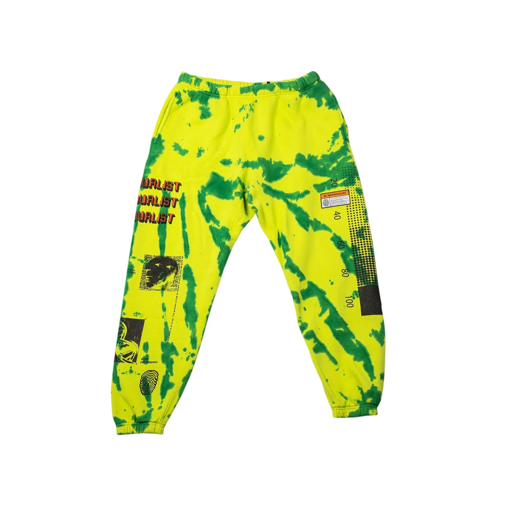 INDVLST Men's Tie-Dye Fleece Pants - Menswear Bottoms for Casual Wear