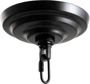 5-5/16 Inches Light Canopy Kit with Heavy Duty, Replacement Cover Plate with Mounting Hardware for Chandelier, Pendant Light, Swag Light, Flower Basket or DIY Projects (Black)